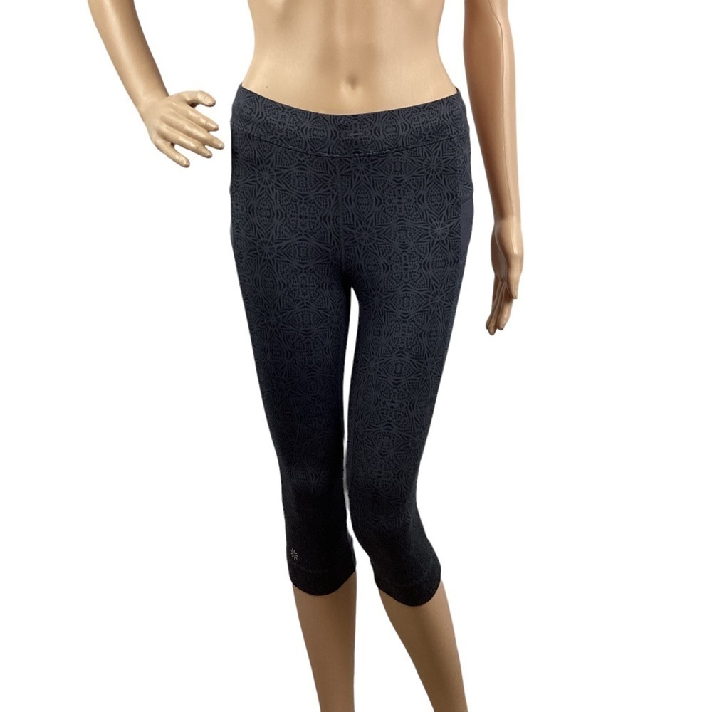 Athleta Bare to Run Knicker Leggings Size S Gray Asphalt Starfruit